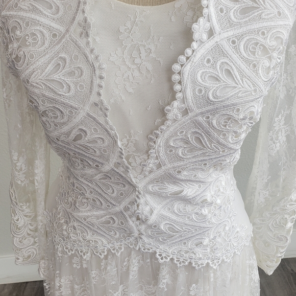 Jessica Mcclintock Gunne Sax Vintage Wedding Dress - Picture 6 of 16